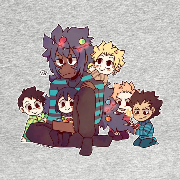 Christmas Acnologia + lil Dragon Slayers by Dragnoodles